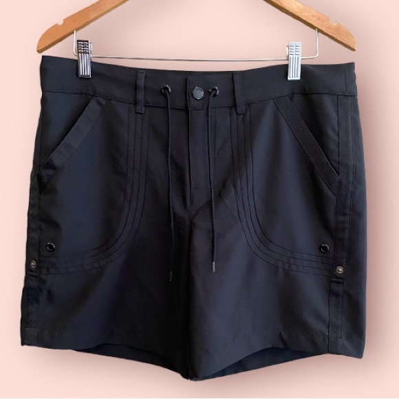 Jag: Black Shorts with Roll Tab - Picture 5 of 17